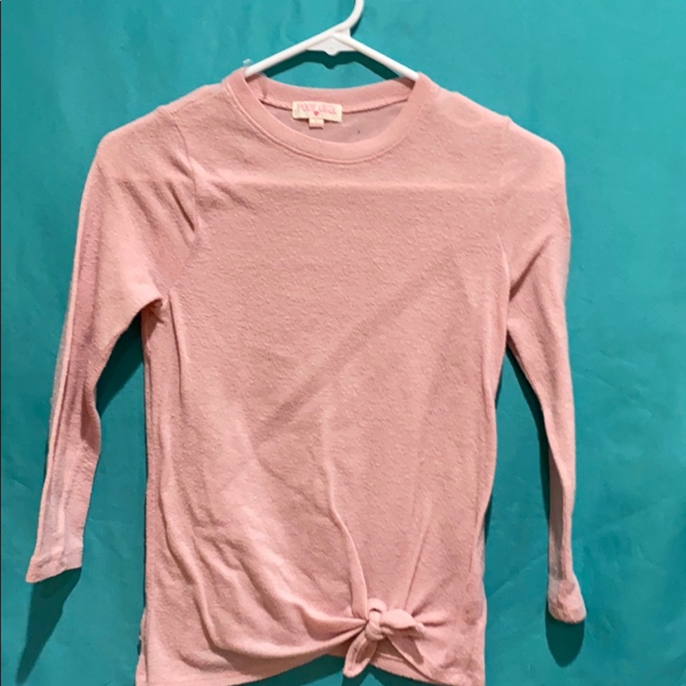 Cute fuzzy long sleeve top